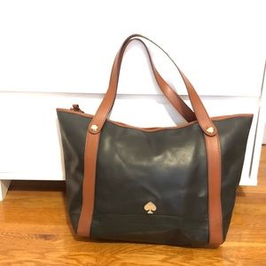 Black and brown Kate Spade tote